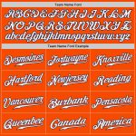 Custom Name and Number Personalized Orange-Navy Split Fashion Baseball Jersey - Authentic White Team Jersey Personalized