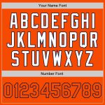 Custom Name and Number Personalized Orange-Navy Split Fashion Baseball Jersey - Authentic White Team Jersey Personalized