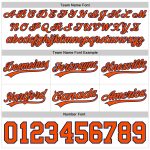 Custom Team Basketball Shorts - Personalized White Orange-Navy with Name and Number, Authentic Throwback Style Personalized