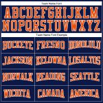 Personalized Authentic Football Jersey - White Orange-Navy Mesh Design Personalized White Orange-Navy Mesh Authentic Football