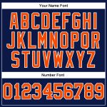 Personalized Authentic Football Jersey - White Orange-Navy Mesh Design Personalized White Orange-Navy Mesh Authentic Football