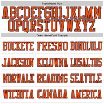 Custom Name Number Personalized Football Jersey - White Orange Navy Mesh Authentic Team Jersey Personalized White Orange-Navy