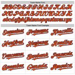 Custom Name and Number Baseball Jersey - Personalized White and Orange Pinstripe Black Sleeveless Authentic Jersey Personalized
