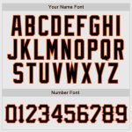 Custom Name & Number Baseball Jersey | Personalized Black-Orange Raglan with White & Orange Pinstripes Personalized White