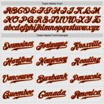 Custom Name Number Personalized Baseball Jersey Raglan Sleeves White Orange Pinstripe Brown-Orange Authentic Team Gear Personalized