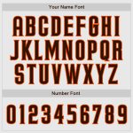 Custom Name Number Personalized Baseball Jersey Raglan Sleeves White Orange Pinstripe Brown-Orange Authentic Team Gear Personalized