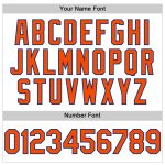 Custom Name Number Personalized Baseball Jersey - Authentic Navy White Orange Pinstripe Sleeveless Team Apparel Personalized