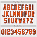 Custom Name Number Navy Bomber Varsity Letterman Jacket Personalized White Orange Pinstripe Full-Snap Mens Outerwear Personalized