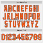 Personalized Orange Black Pinstripe Baseball Jersey - Authentic White Jersey Personalized White Orange Pinstripe Orange-Black