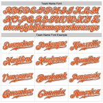 Custom Name Number Orange Black Personalized Baseball Jersey - White Orange Pinstripe Personalized White Orange Pinstripe