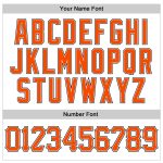 Custom Name Number Orange Black Personalized Baseball Jersey - White Orange Pinstripe Personalized White Orange Pinstripe