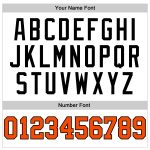 Personalized Orange Black Basketball Jersey with White Pinstripes - Authentic Sportswear Personalized White Orange Pinstripe
