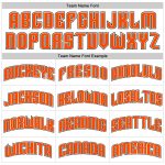 Custom Personalized Basketball Jersey - White Orange Pinstripe with Name and Number - Authentic Team Gear Personalized White