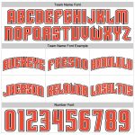 Custom Personalized Basketball Shorts with Name and Number - White Orange Pinstripe Authentic - Team Gear Personalized White