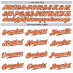 Custom Softball Jersey with Personalized Name and Number - White Orange Pinstripe Authentic Team Apparel Personalized White