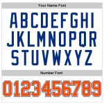 Custom Name & Number Personalized Basketball Jersey White Orange Pinstripe Authentic Team Personalized White Orange Pinstripe