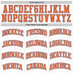Custom Name & Number Personalized Basketball Jersey White Orange Pinstripe Authentic Team Personalized White Orange Pinstripe