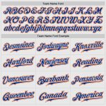 Custom Team Baseball Jersey with Personalized Name and Number, White Orange Pinstripe Royal-Orange Raglan Sleeves Personalized