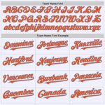 Custom Name and Number Personalized Baseball Jersey - White Orange Powder Blue Mesh Authentic Throwback Personalized White