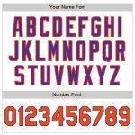 Personalized Custom Name Number Baseball Jersey for Team - White Orange Purple Authentic Raglan Sleeves Personalized White