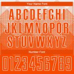 Custom Basketball Jersey with Personalized Name and Number, White Orange Round Neck Sublimation Suit Personalized White Orange