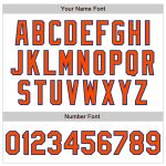 Custom Authentic Baseball Jersey with Personalized Name & Number - White Orange-Royal 3 Colors Arm Shapes Personalized White