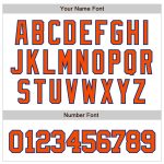 Custom Name and Number Personalized Baseball Jersey with 3D Curve Lines in White Orange-Royal Design Personalized White Orange-Royal
