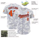 Custom Name and Number Personalized Baseball Jersey with 3D Curve Lines in White Orange-Royal Design Personalized White Orange-Royal