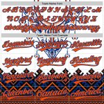 Custom Name and Number Personalized 3D Pattern African Ethnic Style Baseball Jersey - White Orange-Royal Design Personalized