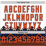 Custom Name and Number Personalized 3D Pattern African Ethnic Style Baseball Jersey - White Orange-Royal Design Personalized