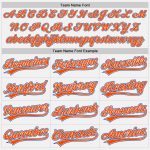 Personalized Authentic Baseball Jersey in White and Orange-Royal Colors Personalized White Orange-Royal Authentic Baseball