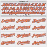 Custom Name and Number Personalized Baseball Jersey in White Orange-Royal - Authentic Team Apparel Personalized White Orange-Royal