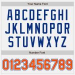 Personalized Authentic Baseball Jersey in White and Orange-Royal Colors Personalized White Orange-Royal Authentic Baseball