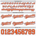 Custom Team Name and Number Basketball Shorts - Personalized Orange-Royal White Authentic Design Personalized White Orange-Royal