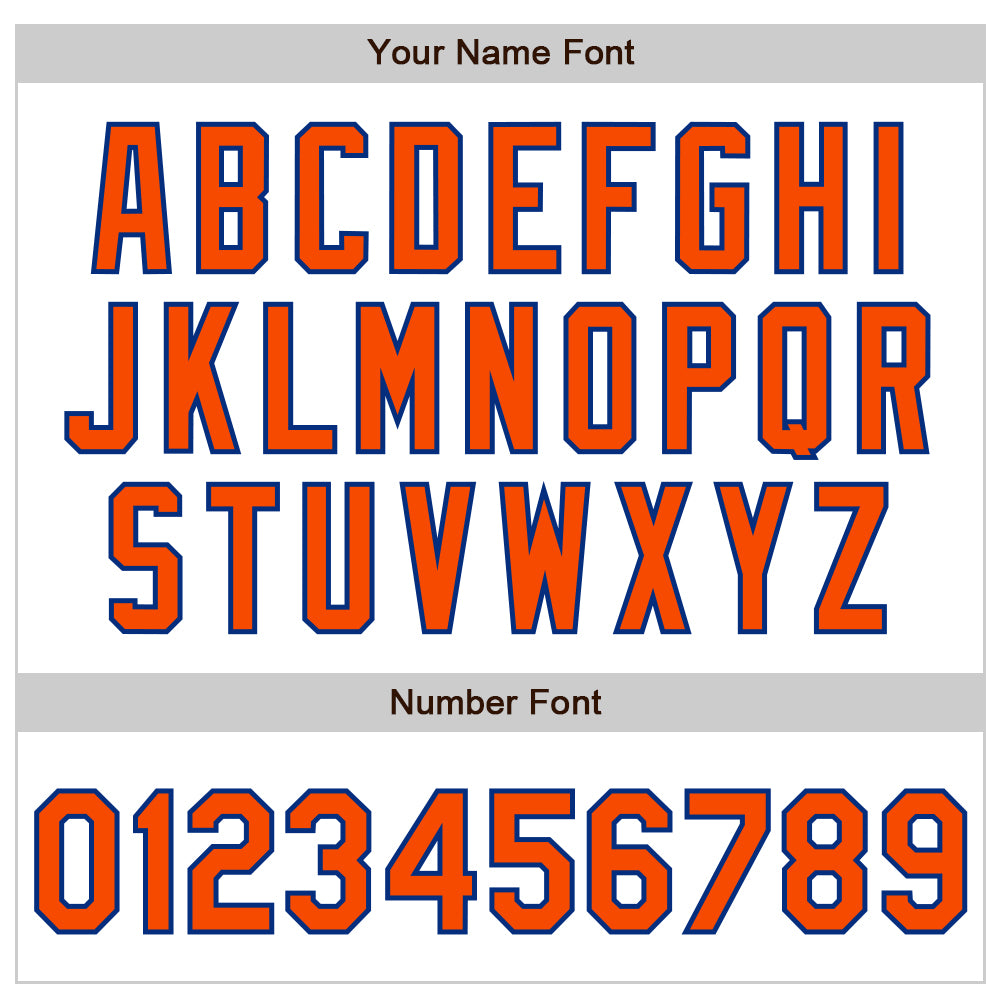 Personalized White Orange-Royal Authentic Raglan Sleeves Baseball Jersey Team Custom Name and Number Custom Name and Number Baseball Jersey, Personalized White Orange-Royal Authentic Raglan Sleeves Personalized White Orange-Royal - Image 5