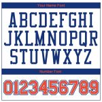 Personalized Authentic Basketball Jersey - White Orange-Royal Throwback Design Personalized White Orange-Royal Authentic