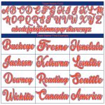 Personalized Authentic Basketball Jersey - White Orange-Royal Throwback Design Personalized White Orange-Royal Authentic