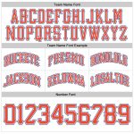 Custom Name and Number Basketball Shorts - Personalized White Orange-Royal Authentic Throwback Design Personalized White
