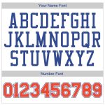 Personalized Authentic Baseball Jersey Shirt - White Orange-Royal Throwback Rib-Knit Design Personalized White Orange-Royal