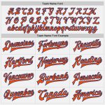 Custom Name and Number Personalized Varsity Letterman Jacket - White Orange-Royal Bomber Full-Snap Style Personalized White
