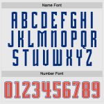 Custom Team Hockey Jersey - Personalized White Orange-Royal with Name & Number Personalized White Orange-Royal Hockey Jersey