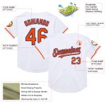 Custom Name and Number Personalized Orange-Royal Mesh Baseball Jersey - Authentic Throwback Team Jersey Personalized White