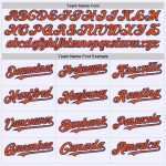 Custom Name and Number Personalized Orange-Royal Mesh Baseball Jersey - Authentic Throwback Team Jersey Personalized White