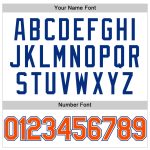 Custom Name and Number Golf Polo Shirt - Personalized Performance Vapor in White Orange-Royal Personalized White Orange-Royal