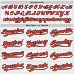 Custom Name and Number Personalized Softball Jersey for Teams - White Orange-Royal Unisex Two-Button Design Personalized