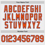 Custom Name and Number Personalized Softball Jersey for Teams - White Orange-Royal Unisex Two-Button Design Personalized