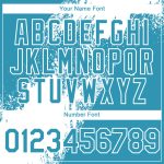 Custom Name and Number Personalized Blue 3D Pattern White Panther Softball Jersey Unisex Two-Button Design Personalized White