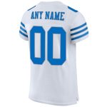 Personalized Blue-Light Gray Mesh White Panther Football Jersey Authentic Personalized White Panther Blue-Light Gray Mesh