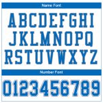 Personalized Custom Name and Number White Panther Blue-Light Gray Football Jersey - Authentic Mesh Design Personalized White