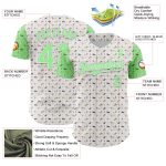 Custom Name and Number Rodeo Cowboy Baseball Jersey - Personalized 3D Pattern Design in White Pea Green Personalized White